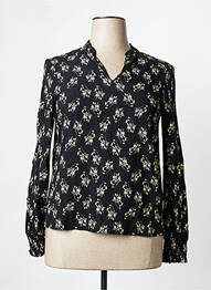 Bluză imprimeu floral mâneci lungi negru SIGNE NATURE femme