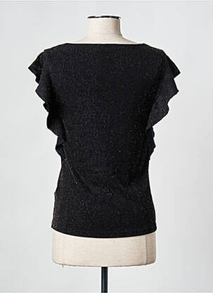 Top elasticitate mâneci scurte negru CREAM femeie