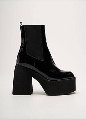 Botine/ghete material neted toc înalt de 10cm și mai mult negru NODALETO femeie