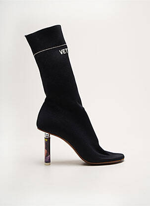 Botine/ghete vârf rotund toc de 7 la 9 cm negru VETEMENTS femeie