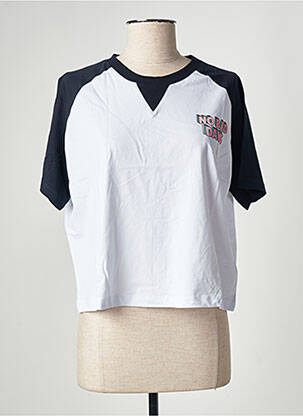 Tricou croială dreaptă mâneci scurte alb STIEN EDLUND femeie