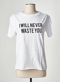 Tricou croială dreaptă mâneci scurte alb ONLY femeie
