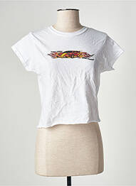 Tricou croială dreaptă mâneci scurte alb DAISY STREET femme