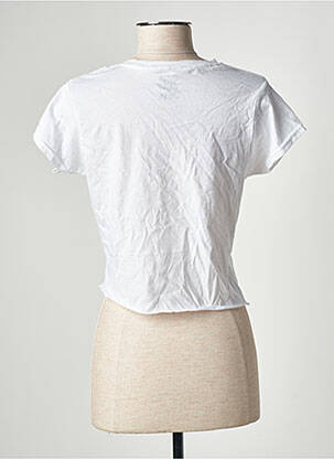 Tricou croială dreaptă mâneci scurte alb DAISY STREET femeie