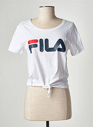 Tricou imprimeu fantezie mâneci scurte alb FILA femeie