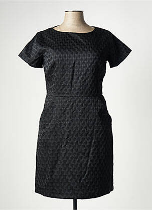 Rochie midi imprimeu fantezie mâneci scurte negru MOLLY BRACKEN femeie