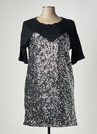 Rochie scurtă mâneci 3/4 mâneci 3/4 negru NOISY MAY femeie