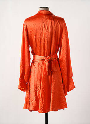 Rochie midi mâneci lungi mâneci lungi portocalie NOOR BY NORA GHARIB femeie