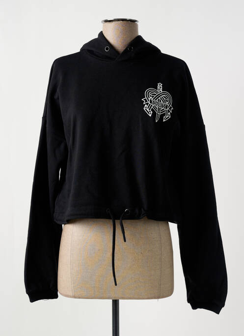 Hanorac cu glugă negru TOURIST LEMC femeie