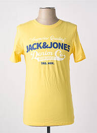 Tricou croială cambrată mâneci scurte galben JACK & JONES bărbat