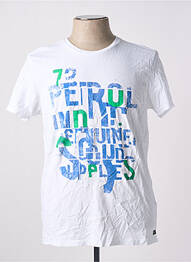Tricou croială dreaptă mâneci scurte alb PETROL INDUSTRIES bărbat