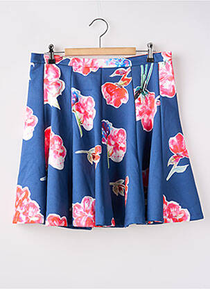Fustă scurtă talie cu cleme albastru SUPERDRY femeie
