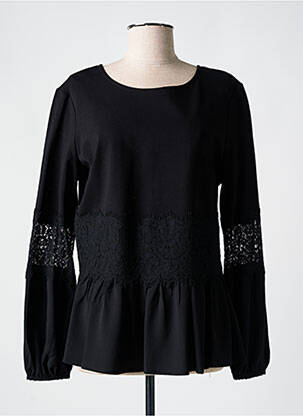 Bluză guler rotund mâneci lungi negru TWINSET femeie