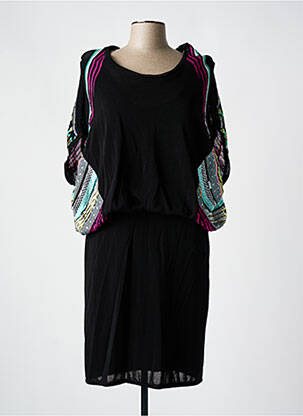 Rochie midi mâneci scurte mâneci scurte negru CHACOK femeie