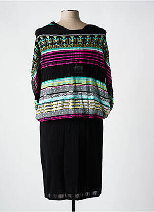 Rochie midi mâneci scurte mâneci scurte negru CHACOK femeie