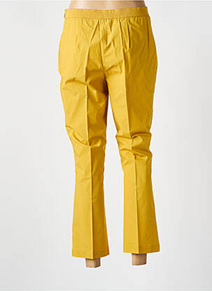 Pantalon 7/8 țesătură poplin galben TWINSET femeie