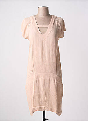 Rochie midi mâneci scurte mâneci scurte roz PINK P femeie