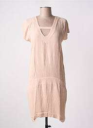 Rochie midi mâneci scurte mâneci scurte roz PINK P femme