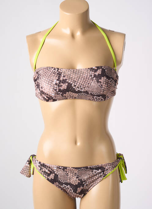 Costum de baie din două piese bej SEGNI D'ACQUA CALVI femeie