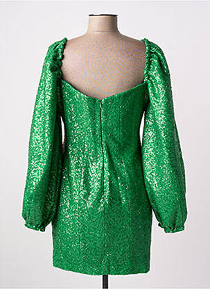 Rochie scurtă închidere cu fermoar la spate mâneci lungi verde MY BEST FRIENDS femeie