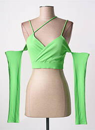 Top elasticitate mâneci lungi verde LAMA JOUNI femeie