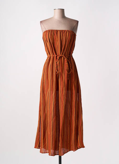 Rochie lungă portocaliu FAITHFULL THE BRAND femeie