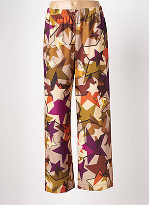 Pantalon drept talie elastică portocalie IMPERIAL femeie