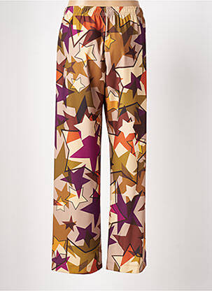 Pantalon drept talie elastică portocalie IMPERIAL femeie