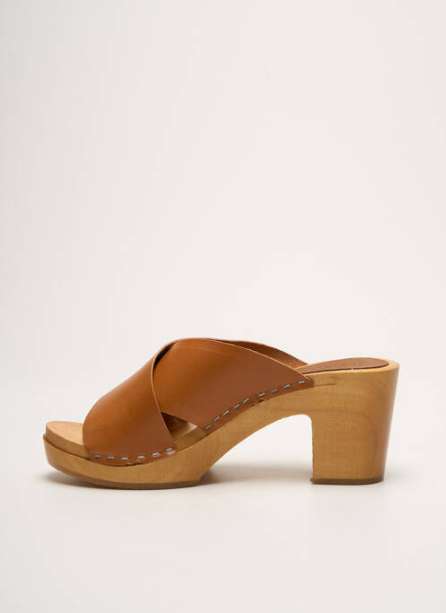 Mulete/Saboți maro HOOF femeie