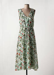 Rochie midi imprimeu floral fără mâneci verde MD'M femme