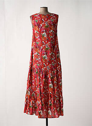 Rochie lungă țesătură poplin fără mâneci roșu AGATHE & LOUISE femeie