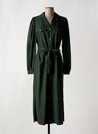 Rochie lungă mâneci lungi mâneci lungi verde MINIMUM femme