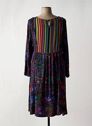 Rochie midi imprimeu fantezie mâneci lungi violet MADE IN SENS femeie