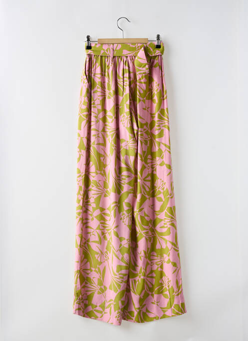 Pantalon larg roz SUNCOO femeie