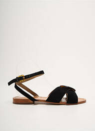 Sandale/pantofi decupați chiquet toc plat până la 3 cm negru PETITE MENDIGOTE femme