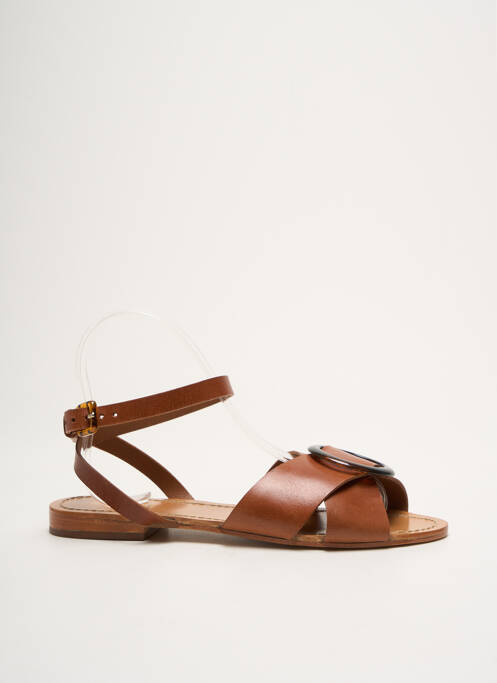 Sandale/Pantofi decupați maro PETITE MENDIGOTE femeie