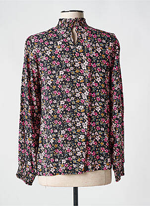 Bluză imprimeu floral mâneci lungi negru MORE & MORE femeie