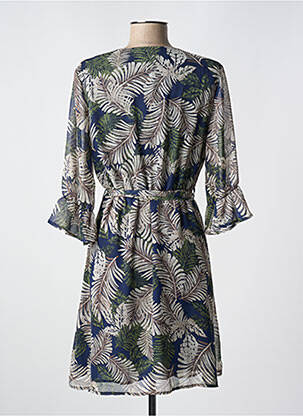 Rochie midi mâneci 3/4 mâneci 3/4 albastru IT HIPPIE femeie