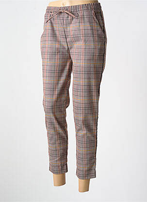 Pantalon 7/8 țesătură poplin mărime normală maro BANANA MOON femeie