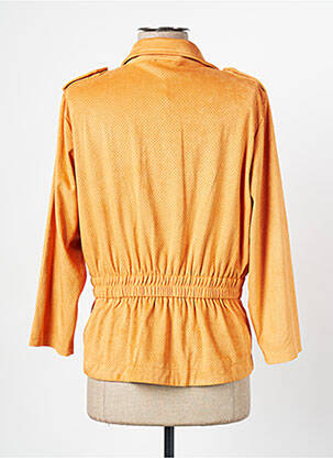 Jachete casual buzunare portocalie K-DESIGN femeie