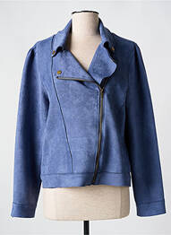 Jachete casual guler tip costum albastru K-DESIGN femeie