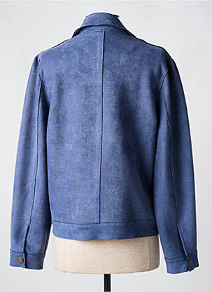 Jachete casual guler tip costum albastru K-DESIGN femeie