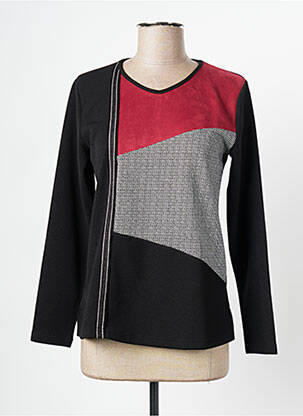 Tricou mâneci lungi mâneci lungi negru FRANCE RIVOIRE femeie