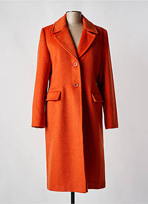 Palton lung portocaliu ANDAM femeie