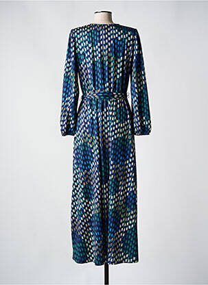 Rochie lungă mâneci lungi mâneci lungi albastru K-DESIGN femeie