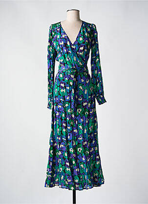 Rochie lungă mâneci lungi mâneci lungi verde FABIENNE CHAPOT femeie