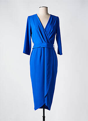 Rochie midi mâneci 3/4 mâneci 3/4 albastru BARILOCHE femeie