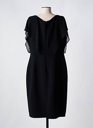 Rochie midi țesătură crep mâneci scurte negru MATHIEU PARIS femeie
