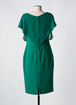 Rochie midi țesătură crep mâneci scurte verde MATHIEU PARIS femeie