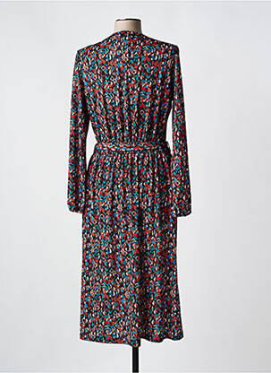 Rochie midi imprimeu fantezie mâneci lungi negru DIANE LAURY femeie